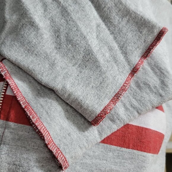 Vintage Fashion Bug S Full Zip LS Hooded American Flag Sweatshirt Hoodie - Picture 4 of 8